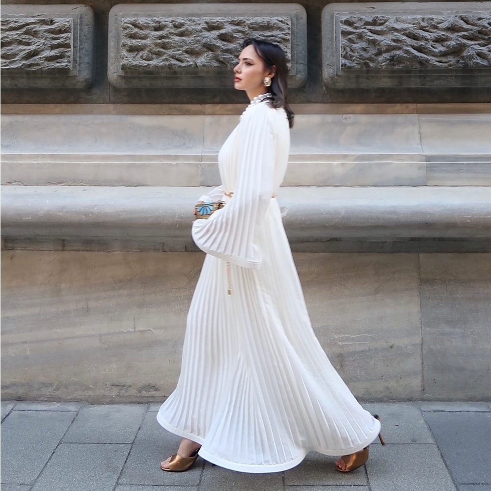 Fully lined off white maxi dress